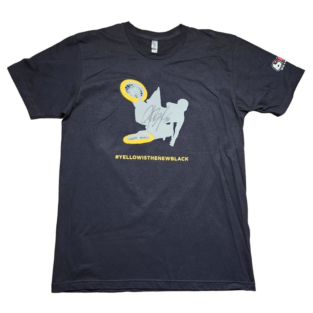 Pirelli Yellow Is The New Black Moto Supercross Justin Brayton Signed Tee Large